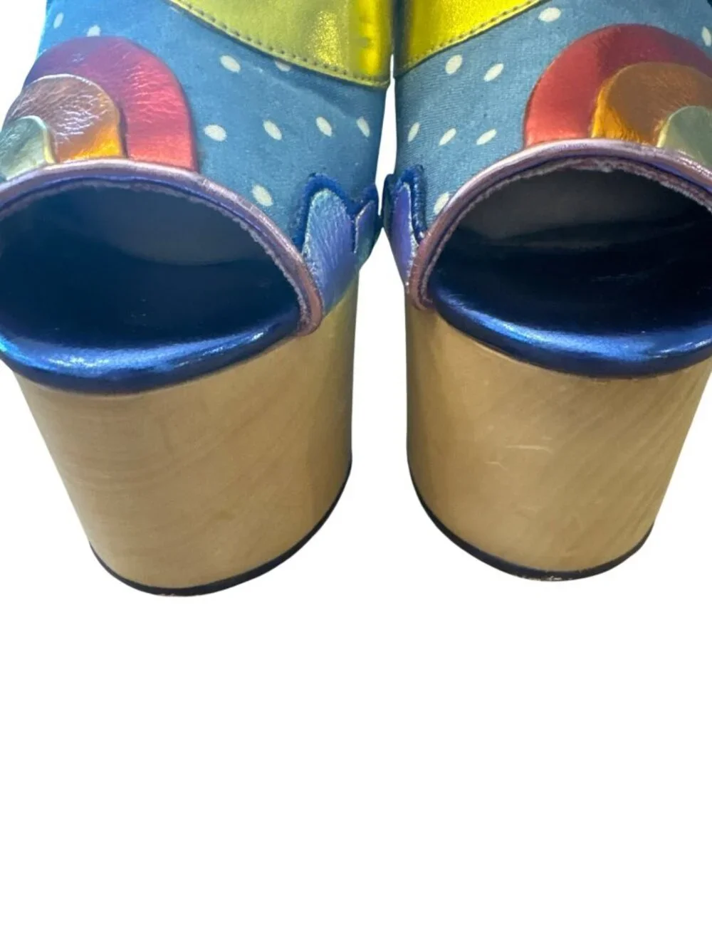Irregular Choice Funshine 70s Rainbow Wedge Platform Sandals 7 38 Heels Retro - Picture 5 of 10